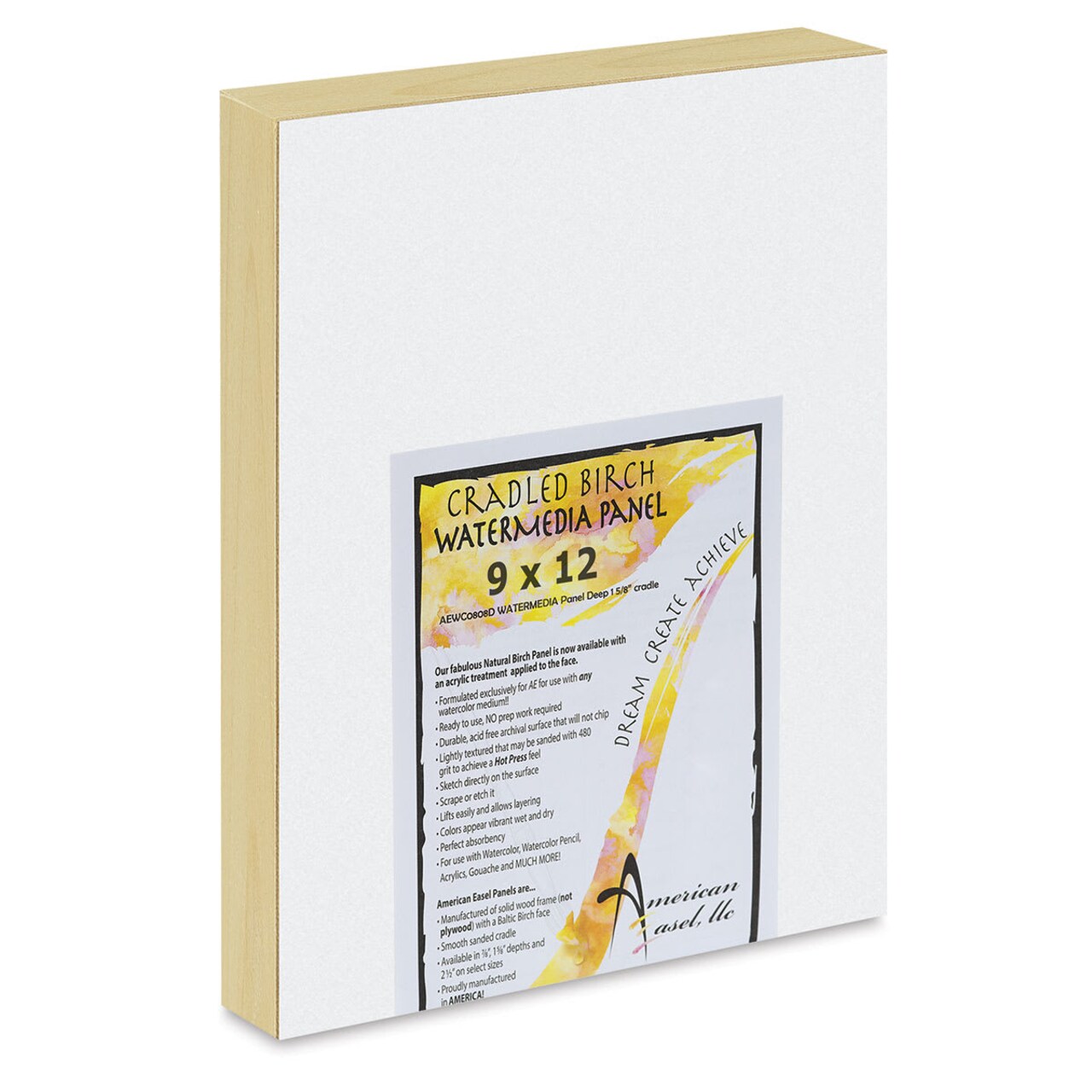 American Easel WaterMedia Panel - 9" x 12", Gallery Profile 1-5/8"